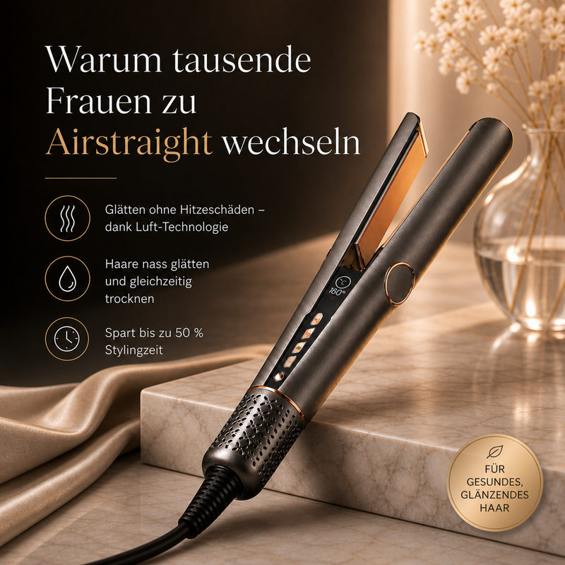 Doyoo Airstraight Haarglätter mit Luft-Technologie (Bundle-Angebot)