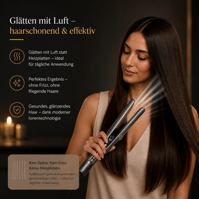 Doyoo Airstraight Haarglätter mit Luft-Technologie (Bundle-Angebot)